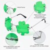 Big Mo's Toys St. Patrick’s Day Irish Shamrock Leaves Green Leprechaun Costume Glasses, 1 Pair