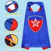 NuGeriAZ Superhero Cape for Kids-Halloween Cape and Mask Cosplay Costumes Set for Kids (Double Sided Cape) (2Pcs Red)