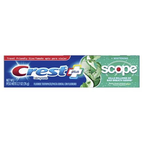 Crest Complete Plus Whitening Toothpaste, Scope Minty Fresh Taste, 2.7 ounce (Case of 12)