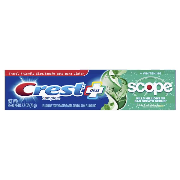 Crest Complete Plus Whitening Toothpaste, Scope Minty Fresh Taste, 2.7 ounce (Case of 12)