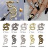 SILPECWEE 50pcs 3D Dragon Nail Charms for Acrylic Nails 3D Nail Art Charms Metal Nail Dragon Studs Alloy Nail Jewels Decorations for Nails Salon Accessories Craft Making
