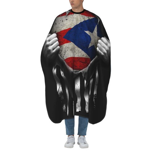 bzaxxqi Puerto Rican American Flag Puerto Rico Hair Cutting Cape,Barber Cape Unisex Hair Cutting Cape Hair Cutting Accessories 66x55 Inch