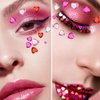 Dazzhues 436 PCS Heart Rhinestones Self Adhesive Sticker Acrylic Heart Gems for Face Hair Body Bling Heart Jewels Crystal Stickers for Wedding Dating Party Decoration DIY Craft (6/10/18mm)