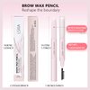 LSxia Double-headed Eye Brow Wax Pen, 2 in 1 Clear Eye-brow Gel Pencil with Eye-brow Comb, Waterproof Brow Gel/Eye-brow Styling Soap/Eye-brow Wax Pencil for Reshape the Boundary 3D Eyebrows Makeup
