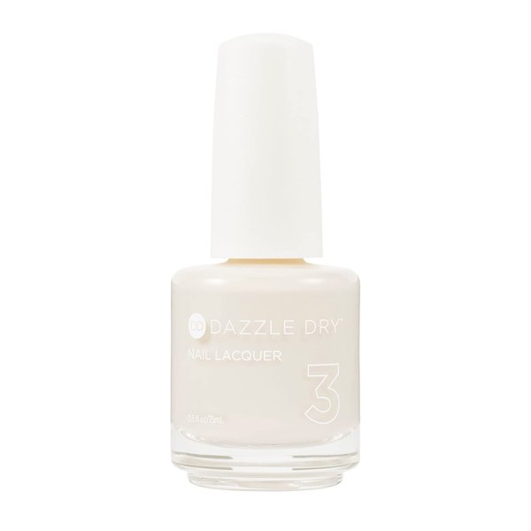 Dazzle Dry Nail Lacquer (Step 3) - Portia's Wit - An off-white that's perfect for a cool French tip. Full coverage cream. (0.5 fl oz)