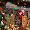 Cinnvoice 35 Pcs Cowboy Elf Doors House Kits Miniature Western Figures Dollhouse Accessories Set Elf Birthday Party DIY Craft for Boys Girls Garden Wall Table Indoor Outdoor Decor Christmas party Gift