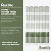 Awellife Boho Sage Green Shower Curtain for Bathroom Stripe Tassel Shower Curtain 72 X 72 Inches Farmhouse Linen