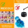 MEICOLY 12 Colors Face Glitter Palette,Body Glitter Set Face Sparkles,Chunky Hair Glitter,Mermaid Face and Body Glitter Gel,Glitter Makeup,Festival Face Paint Glitter,Body Glitter for Women and Kids