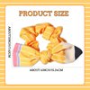 HIFANMM Back To School Hair Ties Yellow Pencil Hair Accessories Stripe Bow Hair Bands Bowknot Cute Rubber Bands for Women Girls Non Slip Ponytail Holders for Student Teacher Outfits Decor 2pcs