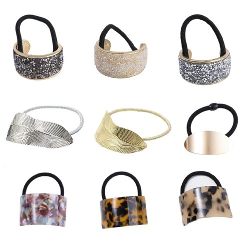 YADIRF 9 Pcs Women Girls Hair Band Hair Ponytail Cuff Band Ponytail Holder Hair Ring Rope For Wedding Baby Shower Christmas Anniversaries