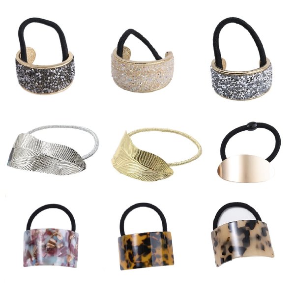 YADIRF 9 Pcs Women Girls Hair Band Hair Ponytail Cuff Band Ponytail Holder Hair Ring Rope For Wedding Baby Shower Christmas Anniversaries