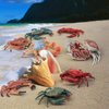 Ocean Sea Marine Animal Model Figures 8 PCS Realistic Crab Figurines Party Favors Supplies Cake Toppers Set Toys for Boys Girls Kid Toddlers