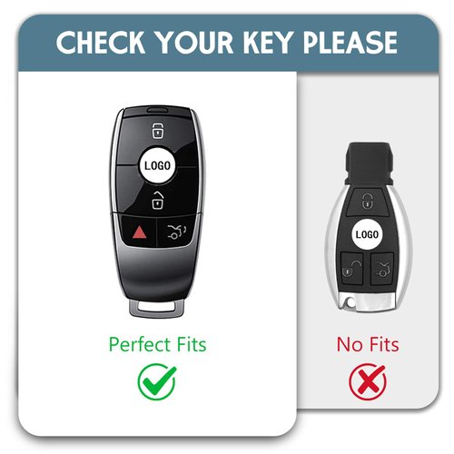 WORCAS for Mercedes Benz Key Fob Cover Soft TPU Protection Car Key Case Shell,Compatible with Mercedes Benz CLS CLA GLA AMG A C E S G GLC GLE GLS M Keyless Smart Key Fob(Gray)