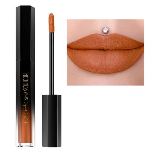 HOOMUSS Brown Lipstick Long Lasting, Matte Liquid Lipsticks for Women Non Transfer Smudgeproof Sm...