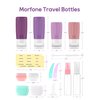 Morfone 16 Pack Travel Bottles Set for Toiletries, TSA Approved Travel Containers Leak Proof Silicone Squeezable Travel Accessories 2oz 3oz for Shampoo Conditioner Lotion Body Wash (BPA Free)