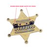 Finduat 2 Pack Mental Western Sheriff Deputy Badge for Kids Adults Party Favors Supplies, School Carnival Prizes, Party Bag Gift Fillers
