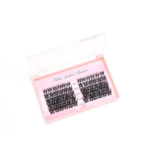 Vayator Black Multiple Mixed Sizes To Choose From Cluster Lashes Eyelash Extension D Curl Long Individual Lashes Mixed Tray Faux Lash Clusters Extensions (GYH11-10-12-14-16mm Mixed)