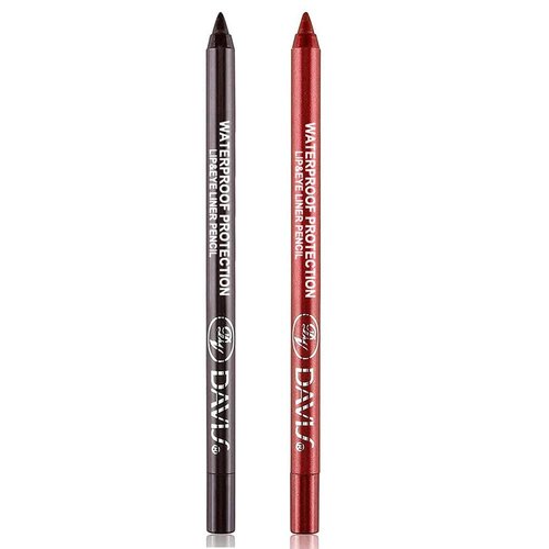 2 colors Eyeliner Pen, Eye Shadow Pencil, Pearl Eyeliner Kit Metallic Eyeliner Pencil Glitter Eyeliner for Women Eye&Lip Liner Professional Eye Makeup Colorful Eyeliner Eye Color (Brown)