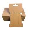 Doromy Hair Clip Display Cards, 200 Pcs Kraft Paper Hair Barrettes Display Holder, Cards for Hair Clips Displaying Organizing Packaging, 6.6X11.5cm, White and Brown