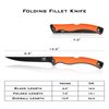 KastKing Folding Fillet/Fishing/Camping/Hunting Knife, Razor Sharp G4116 German Stainless-Steel Blade, Non-Slip Handles, 13 ½ inch overall Length, only 7 ½ inch folded, Includes Sheath