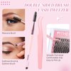 PITHER DIY Lash Extension Kit, Eyelash Extension Kit 280PCS 40D Mix 9-16mm Individual Lash Clusters Kit with Applicator Bond and Seal Lash Glue Lash Extension Remover Tweezer