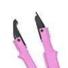 Hair Extensions Tool Kits with Fusion Heat Iron Connector Wand US Plug 50 Pcs Single Hole Heat Shield Guards 10 Pcs Hair Clips 50g Keratin Beads (Pink A Head)