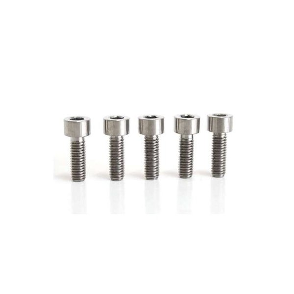 Phoenixs 5pcs Titanium Ti M5x18mm Lightweight Bicycle Handlebar Allen Head Bolt Screw