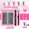 Fluffy Lash Clusters Kit 200pcs DIY Lash Extension Kit, Wispy Lash Clusters Kit Natural 8-16mm Thick Volume Eyelashes Extension Kit with Lash Bond and Seal and Lash Tweezers.(200P-4K-Kit)