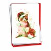 The Best Card Company - 12 Cat Christmas Greeting Cards - Cute Boxed Notecard Set, Holiday Animal Cards with Envelopes (1 Design, 12 Cards) - Funky Rainbow Holiday Cats C6753AXSG-B12x1