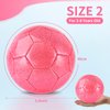 DLUGOPIS Sparkling Pink Size 2 Toddler Soccer Ball Kids Soccer Ball Mini Soccer Ball Age 3-8 Indoor Soccer Ball Small Soccer Ball for Boys Girls Gift Outdoor Sport Practice Grass (Sparkling Pink, 1)