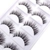 3D Mink False Eyelashes Pack Real Siberian Luxurious Messy Cross Dramatic Lightwight Soft Mink Fake Eyelashes Set 5 Pairs A10-5（The New)