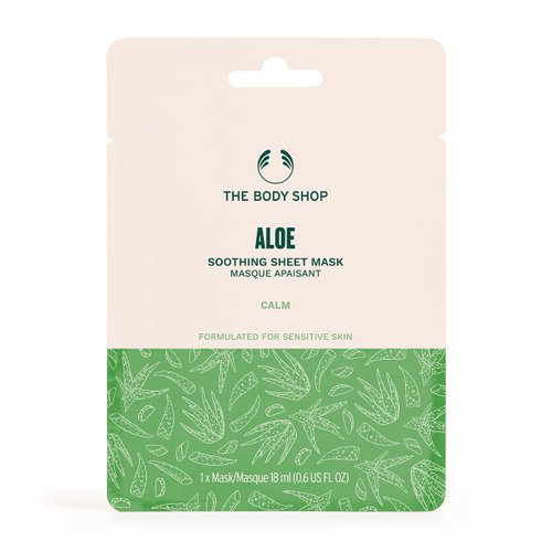 The Body Shop Aloe Vera Soothing Sheet Mask - Calming For Sensitive Skin - Vegan - 0.6 Fl Oz
