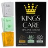 Kings Care Mens Face Mask Skin Care Kit (6 Pack) - Turmeric Anti-Acne, Aloe Vera Soothing & 2% BHA Salicylic Acid Sheet Mask - Skin Care for Men Face Masks for Hydrating, Brightening & Refining Pores
