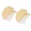 2PCS Women Lady Soft Sponge Foam Hair Base Inserts Bump Up Hair Pads Stick Bun Maker Hair Styling Clip Hair Comb Braid Tool Hair Styling Accessories Beige