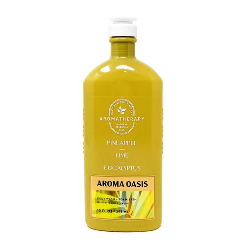 Bath & Body Works Aromatherapy Pineapple, Lime, Eucalyptus - Duo Gift Set - Body Wash and Essential Oil Pillow Mist With a Natural Oats Soap.