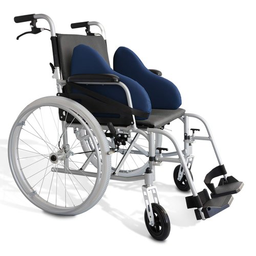 NYOrtho Wheelchair Lateral Support - L-Shape Padded Lateral Support Cushion with High-Performance Stretch Fabric Cover and Reversible Elastic Bands - Contoured Wheelchair Cushion for Better Posture