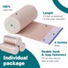 AZEN 4 in Premium 6 Pack Elastic Bandage Wrap, Lymphedema Wraps for Legs, Ankle, Knee, Tummy, Body Wrap, Compression Leg Wraps, Latex-Free