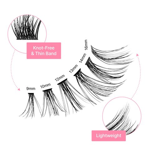 VieVie Lash Clusters 120pcs DIY Eyelash Extension Lashes, 30D 9-16mm Mix Individual Eyelashes, Natural Look DIY Lash Extension (30D)
