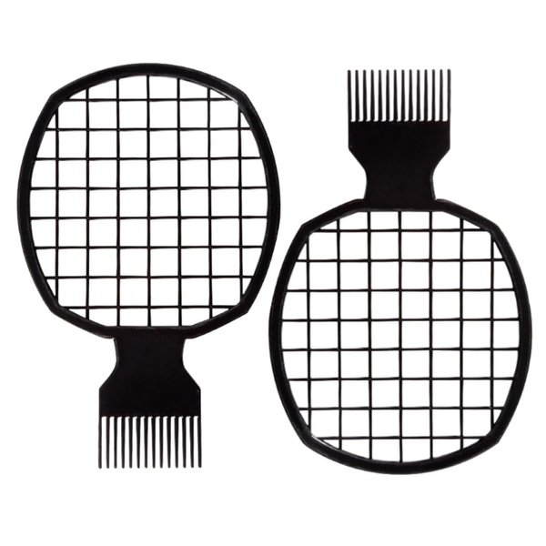 TIKMNO Upgraded 2-Piece Hair Twist Comb Hair Sponge Brush Set - Superior Curl Definition for Men and Women (Black)