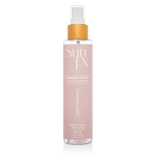 SunFX Tanning Mist for Face & Body | Ultra Hydrating | Hyaluronic Acid | Vegan | Cruelty-Free | Long Lasting Self Tanner Rose - 5floz