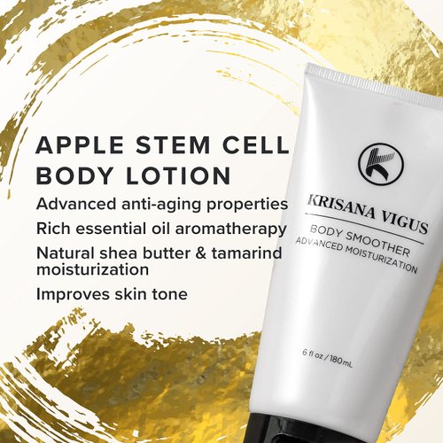 Krisana Vigus Body Smoother | Soothing Moisturizing Vegan Paraben-Free Body Lotion with Aloe Vera for Dry Skin