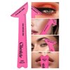 Cilrofelr 4 in1 Eyeliner Stencils for Hooded Eyes, Reusable Eyeliner Stencils Tool for Beginners, Multi-Purpose Makeup Tool for Winged Eyeliner, Defined Eyebrow, Face Contour and Lip Line - Pink