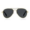 JOVAKIT Kids Small Polarized Aviator Sunglasses for Girls and Boys Age 4-16 (Gold/Grey)