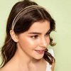 Aeaocvo 2 Pcs Metal Headband Gold Headbands for Women, Multi Layers Hairbands Metal Hair Band, Gold Elegant Hair Hoop Headpiece for Women Girls Bridal Hair Styling Accessories