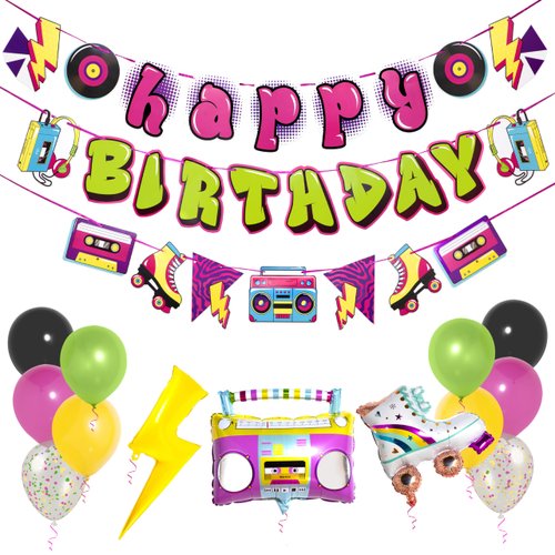 Pirese Hip Hop Birthday Decorations, Graffiti Party Decorations, Hip Hop Party Decor | 90s Party Decorations |Fresh Prince Party Decorations | 80s Party Decorations | Music Birthday Party Decorations