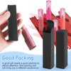 Cositina 100 Pack 0.78 * 0.78 * 3.34 inch Kraft Paper Lipstick Box Rectangle Lip Balm Kraft Boxes Essence Oil Bottle Packaging Organzier for Makeup Sample Tube Storage DIY Gifts - Black