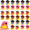 36 Set Cowboy Rubber Duck Mini Yellow Duckies Bath Party Toy Tiny Ducks Bathtub Toy with Cowboy Hat Paisley Bandanas Sunglasses for Summer Baby Shower Birthday Swimming Party (Cute Style)