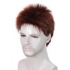 SEVENCOLORS Mens Wig Short Auburn Wigs for Men Male Natural Straight Hair Synthetic Wigs Lightweight Buzz Cut Cosplay Daily Wig