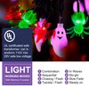 HAYATA Halloween String Lights - 70 LED 29.5Ft Pumkin & Spider & Bat Light with 30v Plug in - Extendable 8 Modes Fairy Timer Function Lighting Outdoor Party.