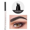 DEVIMIC Eyebrow Tattoo Pen, Microblading Eyebrow Pencil, with a Micro-Fork Tip Applicator, Create Natural Looking Eyebrows, Easy to Use and Stays All Day (Dark Gray)